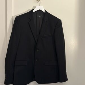 Kooples 100% fine wool blazer in black. Size 40R U.S. Slim cut